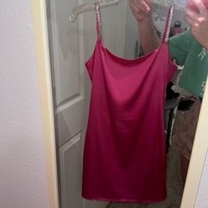 Pink Sayin Dress For Formal or Date Night